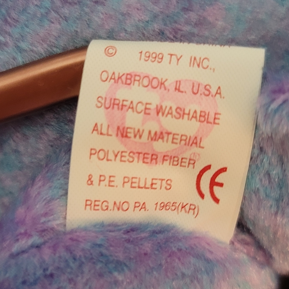 Ty Beanie Babies Platinum Edition Club Kit 9" Clubby II, Purple Bear With Tag - Picture 10 of 12